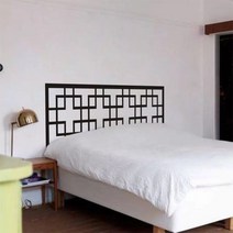 헤드보드 벽 데칼 마스터 커플 침실 비닐 아트 이동식 장식 아이디어 크기, Blue, 52x135cm