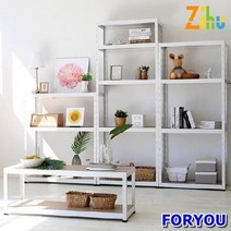 Foryou296 지후 안전을 생각한 틈새 앵글선반 2단 앵글 철제 선반 조립식, 블랙