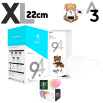 A3 특대형 KF94 마스크 비말차단 황사 방역 귀안아픈 운동용 귀가편한 k94 대형 얼큰이 초대형 빅사이즈 화이트 50매