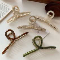 빅사이즈 올림머리 마블 집게핀 [도매기프트] 고급 일자 꼬임 13.7cm 헤어, 선택_마블브라운