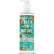 Faith in Nature 천연 코코넛 핸드 앤 바디 로션 모이스처라이징 400ml, 5개