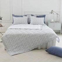 쉐모아 스웨그블루 면고축사이불 2종세트(Q)