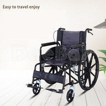 대박 경량 휠체어 수동 접이식 휴대용 환자용 노인용 병원용 장애인 가정용, 1개, 표준형 그레이