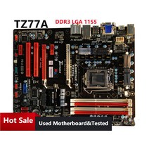 컴퓨터 메인보드 마더보드 사용 된 BIOSTAR TZ77A 데스크탑 인텔 Z77 LGA 1155 DDR3 32G SATA3 USB3.0 ATX 메인 보드