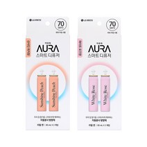 아우라 스마트 디퓨저 방향제 리필 세트(화이트로즈 85ml*2 + 션샤인피치 85ml*2), 단품