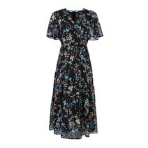 베스띠벨리 22S/S 플라워 패턴 레이스 오픈 카라 롱 원피스 BEO2541BKP