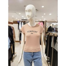 밸리걸 레터링 라운드 티셔츠 910590