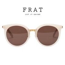 프랫 선글라스 MIRAI 3 오버사이즈 원형 캣아이 아이보리