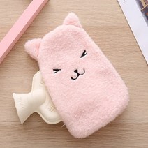 부드러운 깜찍 커버 손난로 친환경 핫팩 천연고무 핫워터주머니 물샘걱정없는 스크류뚜껑 등굣길 출근길 놀이터 선물용, 그레이