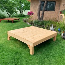 미엔우드 야외 원목 평상 실내 원목 테이블 데크 정자 DIY 조립식, 야외평상, 특대형(2400mm), 무도색