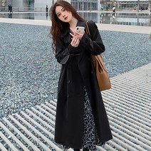 Momolatti 루즈핏 롱 트렌치 코트 빅사이즈 아우터 여성 자켓