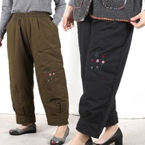 큰언니큰오빠 겨울바지 솜바지 고무줄바지 배기바지 통바지 엄마바지 빅사이즈 엄마옷