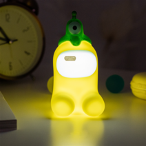 어몽어스 피규어 미니 무드등 수면등 인테리어 소품, 옐로우