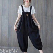 seven7 여성 여름 배기 멜빵바지 루즈핏 점프수트 티셔츠 슈트 투피스
