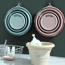 캠핑 접이식 휴대용 다용도 물통 바스켓 수납함, 핑크5L