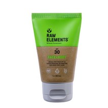 Raw Elements 스페인직구 여행용 내츄럴선크림 SPF 30 자연주의브랜드 가벼운선물 29.5ml 1팩