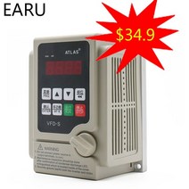 주파수변환기 2.2KW 110V VFD 단상 입력 3 주파수 변환기 인버터 펌프 CNC 스핀들 모터 속도 컨트롤러 드라, [02] 220V, [02] 0.75KW, 02 220V_02 0.75KW