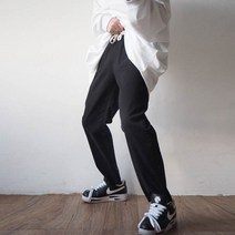 시티라벨 JJ7003 와이드핏 코튼 밴딩팬츠