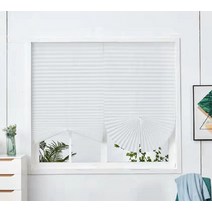 햇빛 창 용 암막 블 드 플리티드 블 드 무선 그늘 조명 필터링 음영 욕실 주방 사무실용, 90cm W 180cm L, 01 Blind Shade White