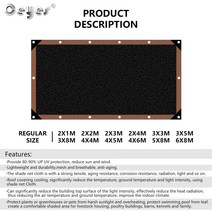 야외 그늘막자동차 야외 캐노피 식물 자외선 차단 가족 정원 여름 보호소 80%-90% 비율, 01 2mX1m