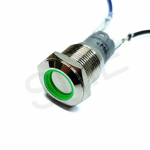 ONPOW 16파이 락 락버튼 푸쉬락 LED 원형 메탈 방수스위치 LAS2-GQF 락타입 배선포함X, 2색