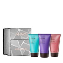 AHAVA Mineral Dream 트리오 밸류 세트 | 사해 미네랄 핸드 크림 바다 키스 스프링 블로썸 & 핑크 페퍼 여행용 사이즈 40 ML 각 0.85 g(1/3 온스)
