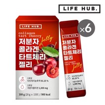 라이프허브 저분자 콜라겐 타트체리 젤리스틱, 20g, 6세트