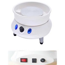 도자기 물레 회전판 점토 조소 전동 페달 취미 물레, 흰색 충전 15cm