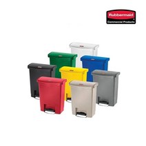 러버메이드 슬림짐 스텝온 쓰레기통 15L/4G 회색, 단품
