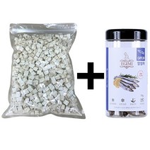 북어 트릿 치킨 트릿 강아지 고양이 동결 건조 큐브 훈련용 간식 대용량 트릿 500g, 북어 트릿 500G   열빙어 트릿 70G