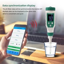 PH 산성 염기성 테스터 0.00-14.00 스마트 블루투스 PH 측정기 고정밀 센서 지능형 온도 테스터 BT 앱 제, 한개옵션0