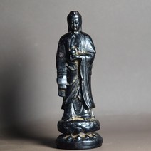 홍산 문화 골동품 철 운석 그레이트 데이 Tathagata 보살 부처님 동상 컬렉션 품 홈 데스크, 01 1