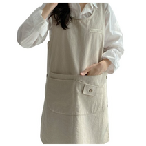 한스빌 원피스 어린이집 바리스타 카페 앞치마 모던 앞치마 free, 베이지, 3개