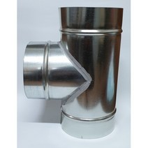 플러스몰/ 닥트 T자 100mm(외경198) 함석 덕트부속 자재, 상세내용표시