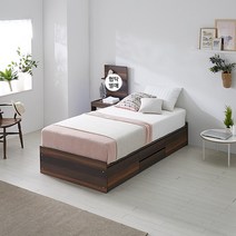 [리코디자인] 알렉스 무헤드 침대프레임, 침대프레임(단품), 샤틴브라운