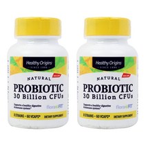 헬시오리진스 내추럴 프로바이오틱 유산균 300억 CFU 브이캡 60개입 x 2개, 60정