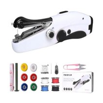 가정용 미싱기 핸드 미니 재봉틀 휴대용 바느질 리폼 오바로크 홈닥터 셀프 옷수선, 검은색