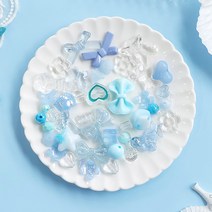 데코덴 파츠 랜덤 믹스 50g 세트 대용량 탑꾸 만들기 재료 꾸미기, 하늘