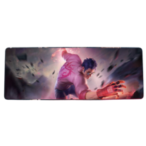 롤 LOL 디자인 마우스 패드 79종 시리즈 리그 오브 레전드 장패드 3mm 두께, 800x300mm + 3mm개, 피콕 블루 리 청