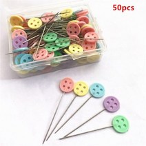 양재 핀 자수 패치워크 액세서리 도구 바느질 바늘 DIY 스테인레스 스틸 50 개 신제품, Button