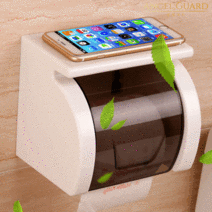 엔젤가드 매직 수납형 접착식 화장실 욕실 방수휴지걸이, 03. ecoco와이드 휴지걸이 그레이