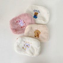 가방 뽀글이 페이크퍼 다용도 추천상품 파우치 토끼털 털파우치 수납 선물 화장품 극세사 여행 털 생리대