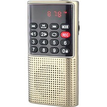 효도 라디오 등산용 휴대용 슬림 L-328 충전후 재생시간 12시간, 골드 (금색)
