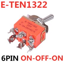1pc 새로운 15a 250v spst 2 4 6 터미널 켜기 끄기 토글 스위치 자동 잠금 방수 캡, e-텐1322