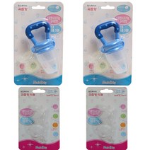 맘스베이비 실리콘 과즙망 리필, 블루2개 리필2개