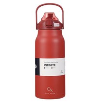 주방온수기 냉온수기 1300ML/1700ML 대용량 빨대 보온병 컵 스테인레스 스틸 추위와 뜨거운 보온병 컵 야, 03 Red_01 1700