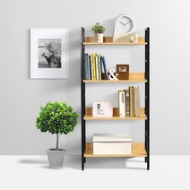 합판 빌라 이동형 책장 다이소 안방 가로형 책장 책서랍장 학원 만화책 원룸 책장 4단, 심플 책장선반 4단 화이트