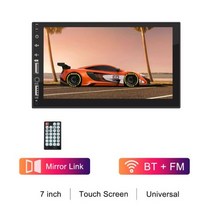 리시버 우퍼 카 블루투스 AUX 라디오 오디오 2DIN 자동차 플레이어 멀티미디어 수신기 7 인치 터치 스크린 더블 딘 USB 듀얼 입력 헤드 유닛 MP5, CHINA, Radio Only