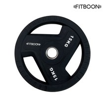 핏분 TPU 우레탄 바벨 원판 중량 플레이트 50mm 세트 고무 역기 데드리프트 벤치프레스, 20KG*1EA