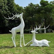 대형 사슴 조각상 모형 야외 정원 카페 조형물 장식, H